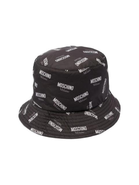 logo print bucket hat