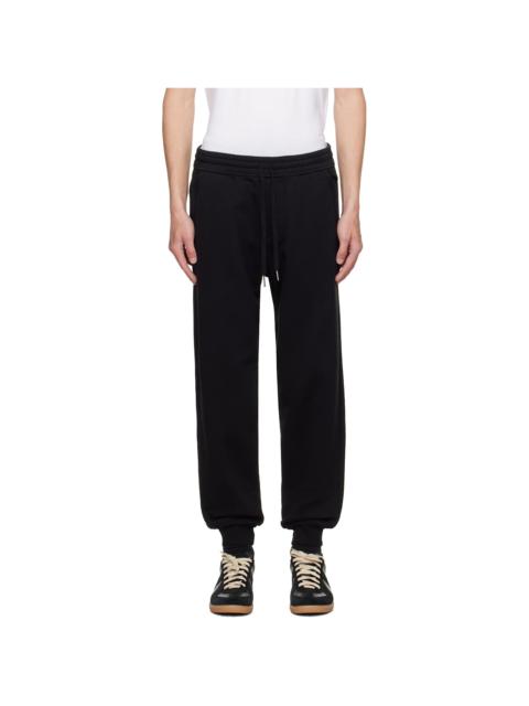 Black Cotton Fleece Sweatpants