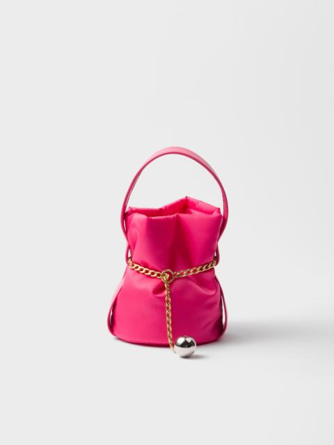 Prada Petit Sac Noir mini Re-Nylon and nappa leather bucket bag