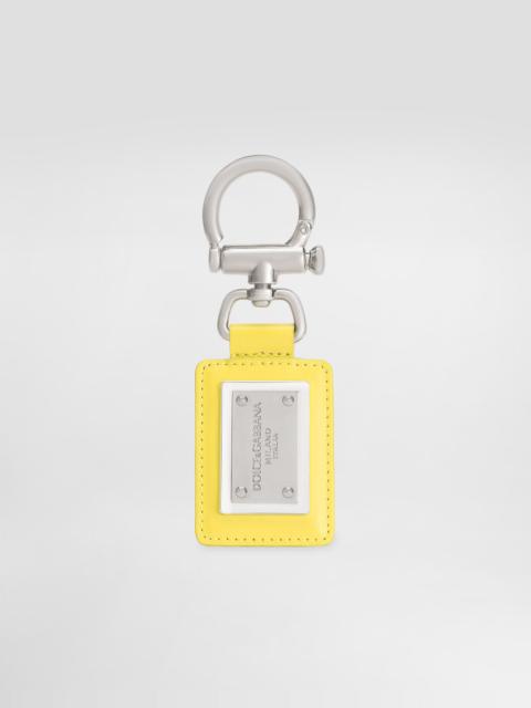 Smooth calfskin keyring