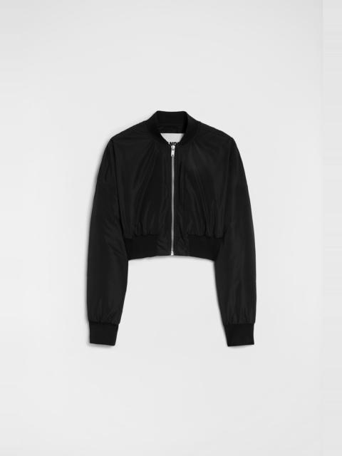 Taffeta Cropped Bomber Jacket