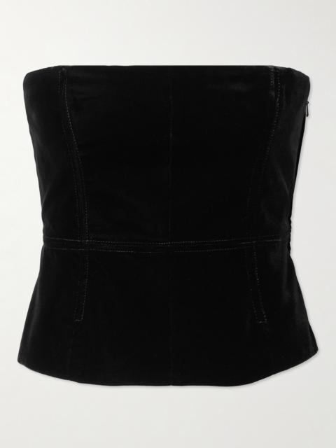 Velvet Bustier Top