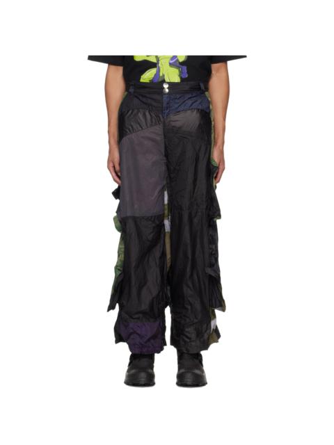 Black & Purple M Cargo Pants