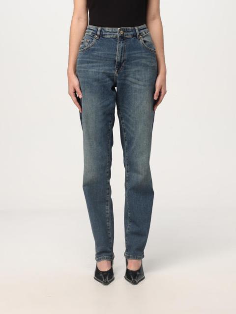 Versace Jeans Couture cotton denim jeans with embroidered logo