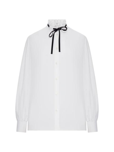ruffled tie-detail shirt