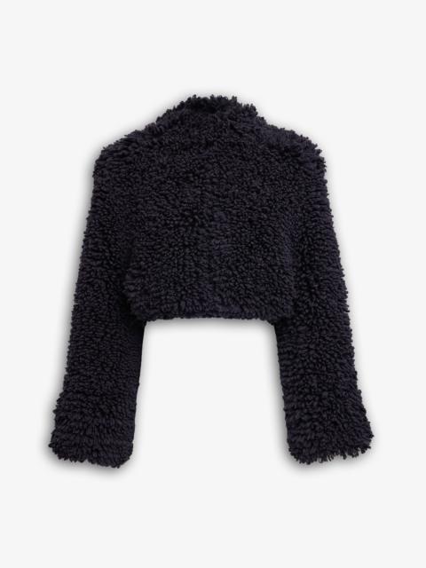 SHORT JACKET IN KNITTED FUR