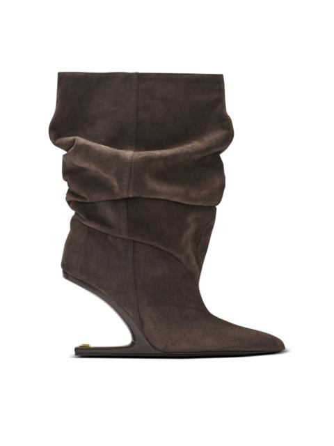 No Wedge suede ankle boots