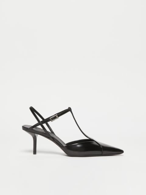 SSILKWAY Buffed leather slingbacks