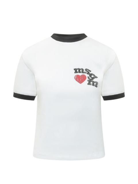 ringer detail T-shirt