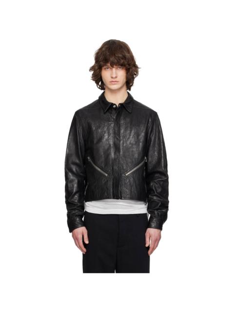 Black Temple Tour Alice Leather Overshirt