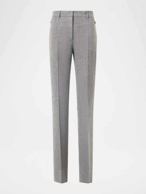 Marilyn Linen-Wool Straight-Leg Pants