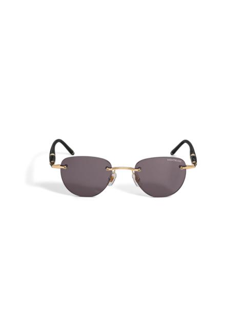 ROUND SUNGLASSES WITH GOLD COLOURED METAL FRAME