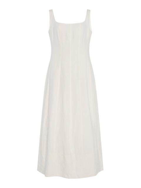 Kinney Linen Midi Dress ivory