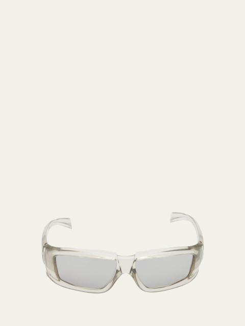 Men's Rick Clear Frame Square Sunglasses
