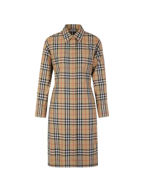 checked midi dress