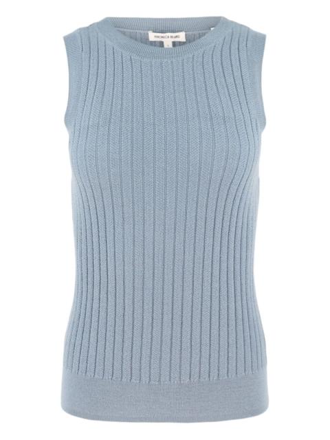 ribbed sleeveless tank top