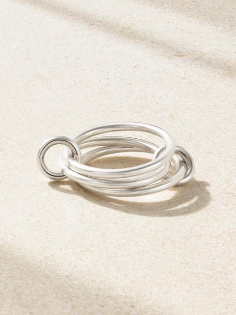 Solarium set of three sterling silver rings Silver