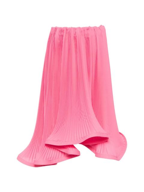 pleated midi skirt