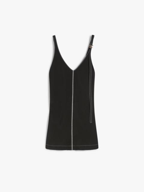 WASER Plunging-neck top