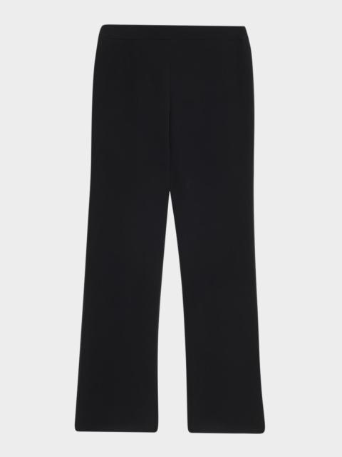 Wide Leg Silk Cady Trousers