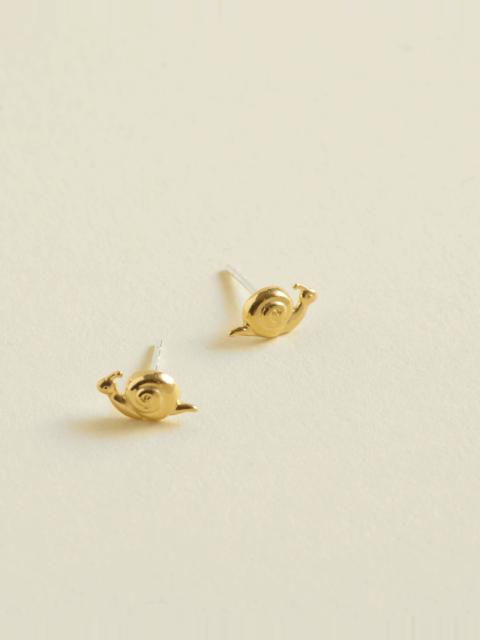 Demi-Fine Snail Stud Earrings