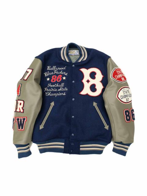 30oz. WOOL MELTON AWARD JACKET - BLUE PECKERS - WV15783