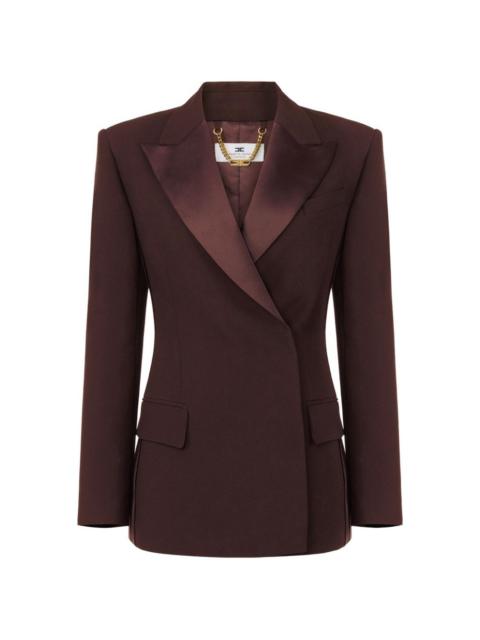 satin lapels double-breasted jacket