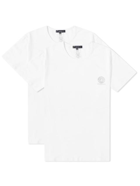 Versace Medusa Head Cotton Stretch Tee - 2 Pack