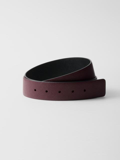 Reversible Saffiano leather belt strap