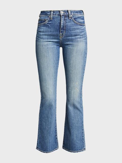 Mid-Rise Bootcut Crop Jeans