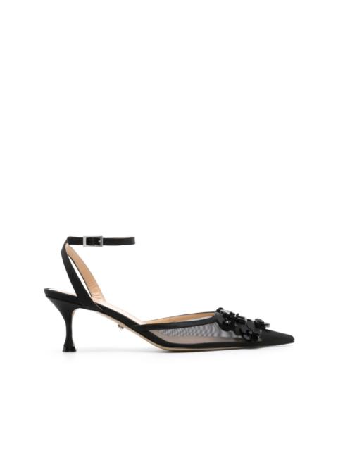 sequin flower 65mm sandal