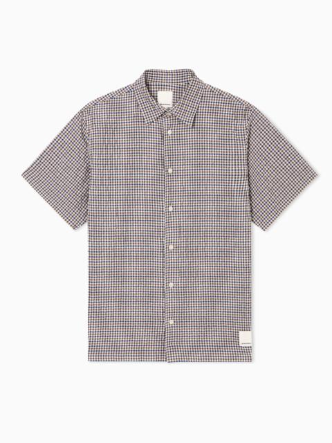 EAGLE CLUB CRINKLE FABRIC SHIRT WITH CHECK MOTIF