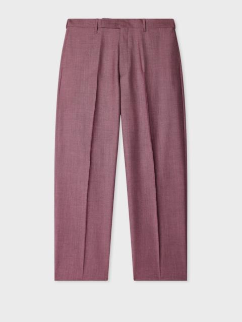 Relaxed-Fit Pink Overdyed Wool-Mohair Trousers