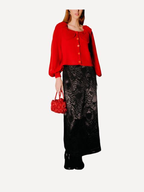 Red Heartful Knit Cardigan