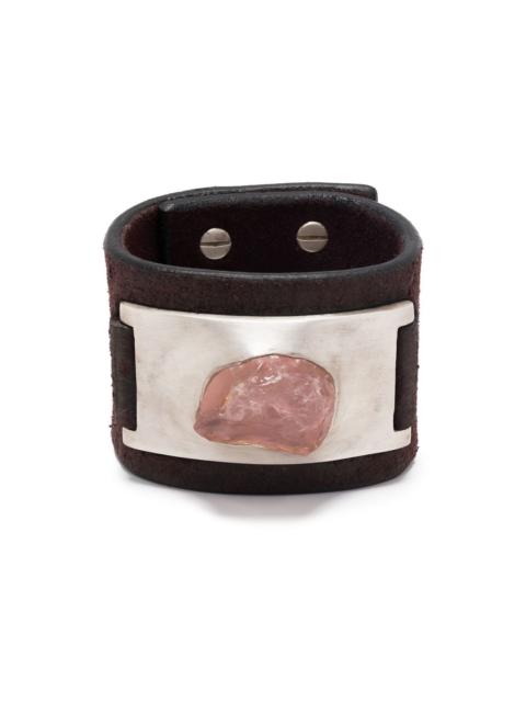 Crescent leather bracelet