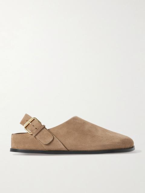 Louis suede slingback clogs Taupe
