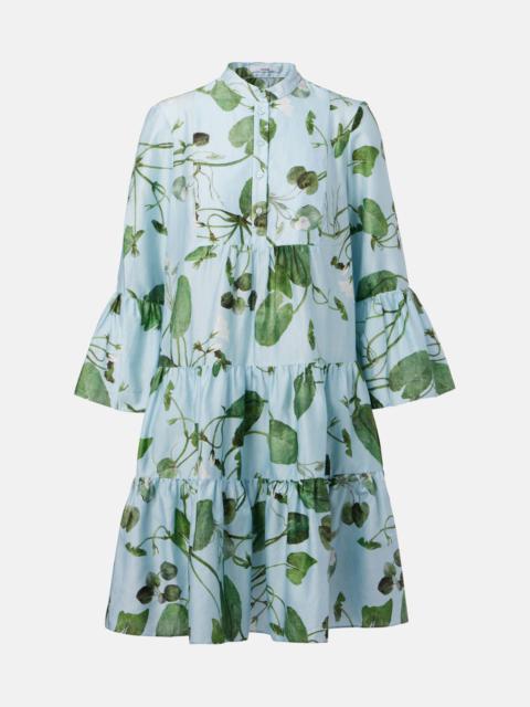 Tiered floral cotton minidress