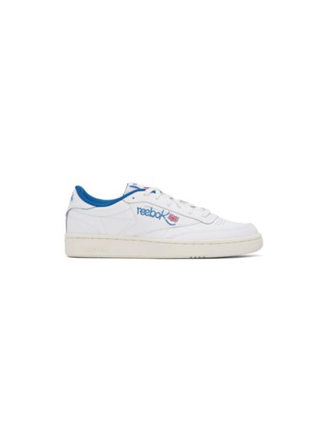 White & Blue Club C 85 Sneakers