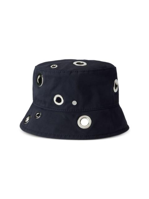 Axel eyelet-detail bucket hat