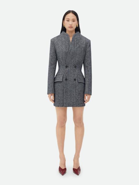 Knotted Wool Funnel Neck Jacket