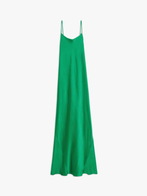 Victoria Beckham Floor Length Cami Dress in Emerald Green - 1422WDR004235A  | REVERSIBLE