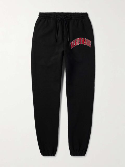 Tapered Logo-Print Cotton-Blend Jersey Sweatpants