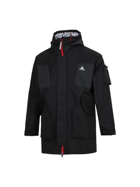 adidas Cny Top Wvjk limited Multiple Pockets Sports Fleece Lined Hooded Jacket Black HC0275