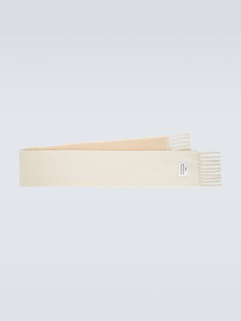 Fringed alpaca and wool-blend scarf