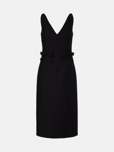 Crepe Couture bow-detail midi dress