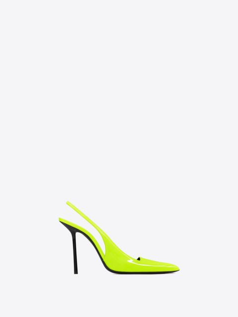 kiss slingback pumps in patent leather