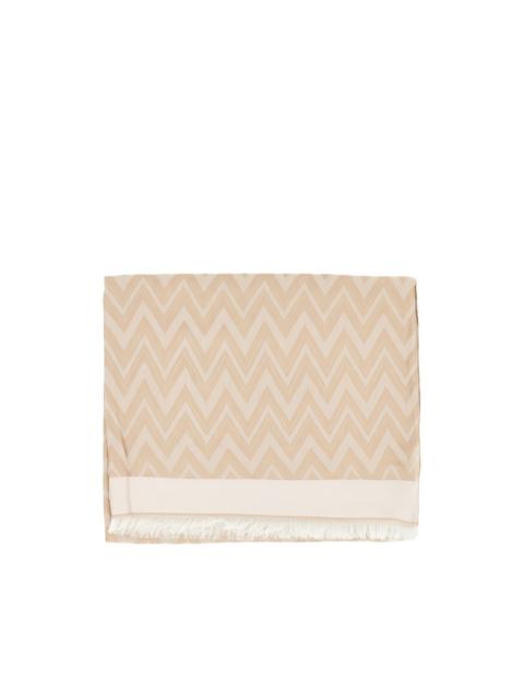 chevron-pattern scarf