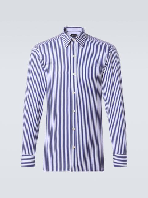 Bengal stripe cotton poplin shirt