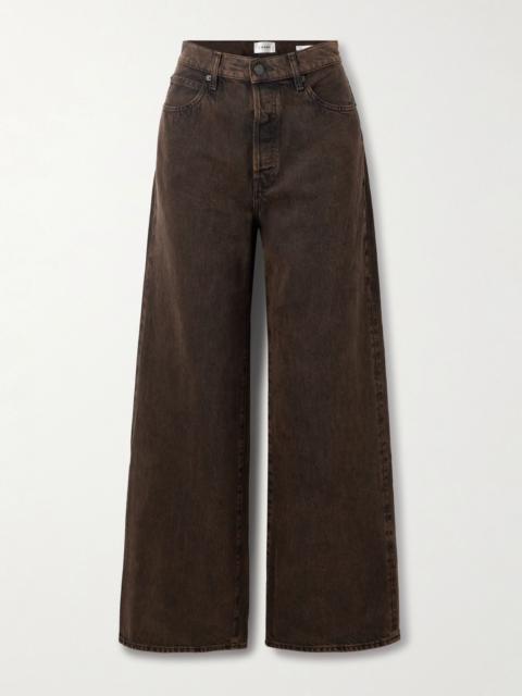 The Collegiate high-rise wide-leg jeans Brown