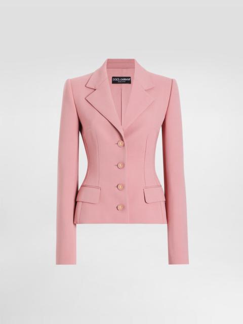 Single-breasted wool crepe Dolce jacket